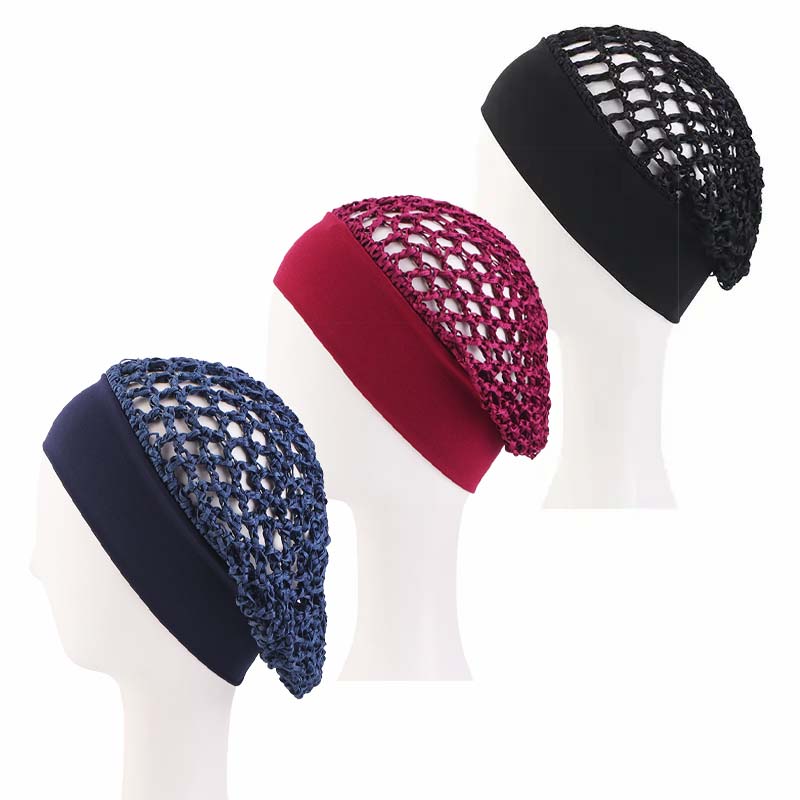 Humwam 3-Piece Stretchy Wide-Edge Sleeping Cap Setπ«