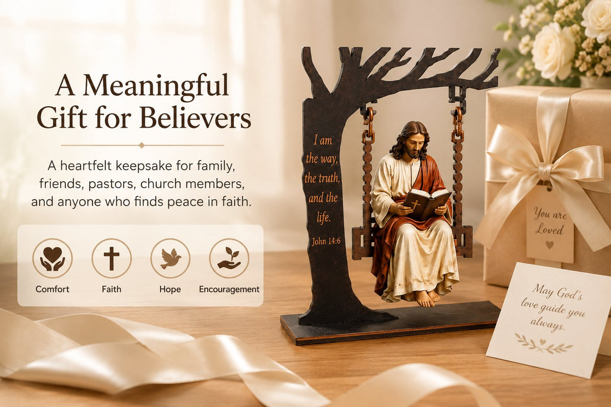 š Buy 2 Get 1 Free ā Christian Jesus Swing Table Decor