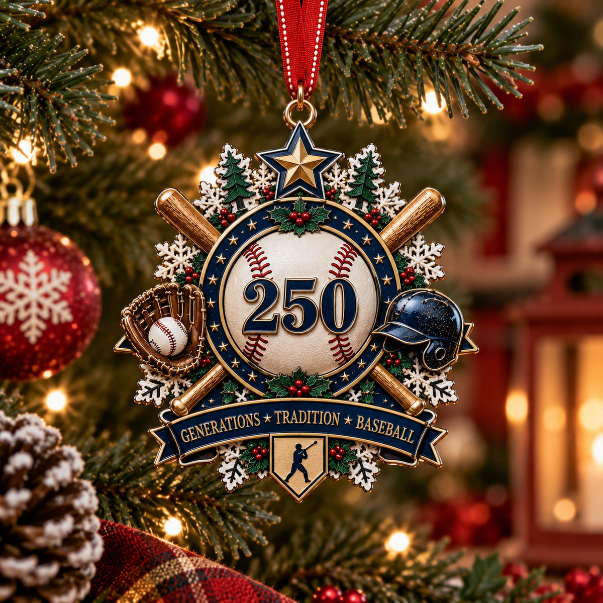 ππΊπΈ Limited Edition! π₯ 250th Anniversary Sports Heritage Christmas Ornaments β Keepsake Gifts for Sports Fans π