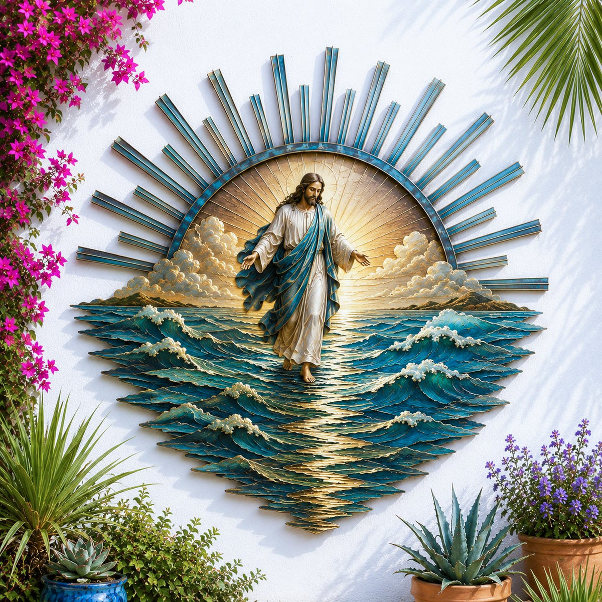 🎉🇺🇸 Limited Edition! 🔥 Only 100 sets available! ✝️ Jesus Metal Wall Art