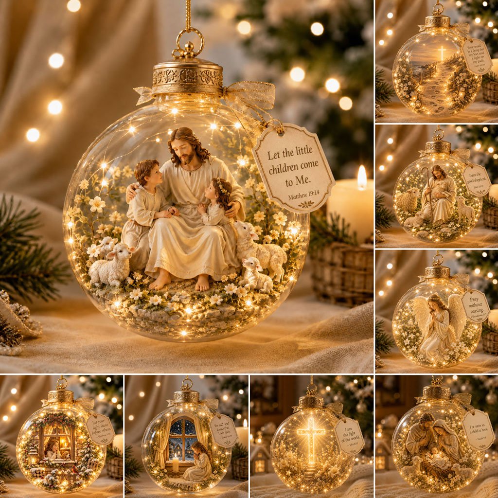 š„Last Day 50% OFF - Illuminated Christian Scripture Keepsake Ornaments