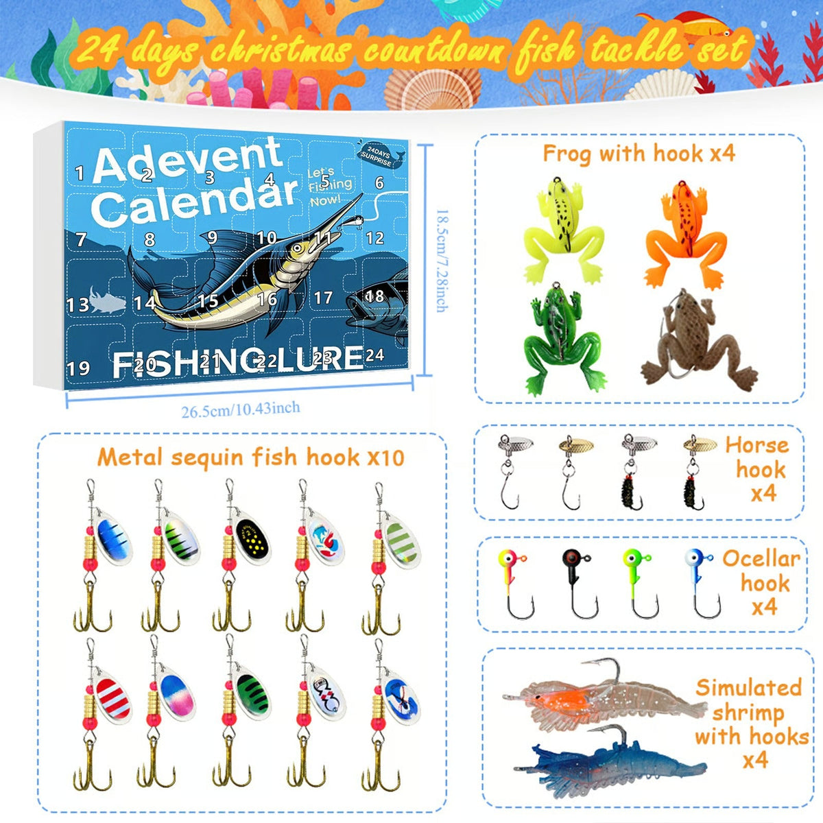 π£ Fishing Advent Calendar 2026 (Limited Edition) -A Daily Surprise of Premium Fishing Treasures