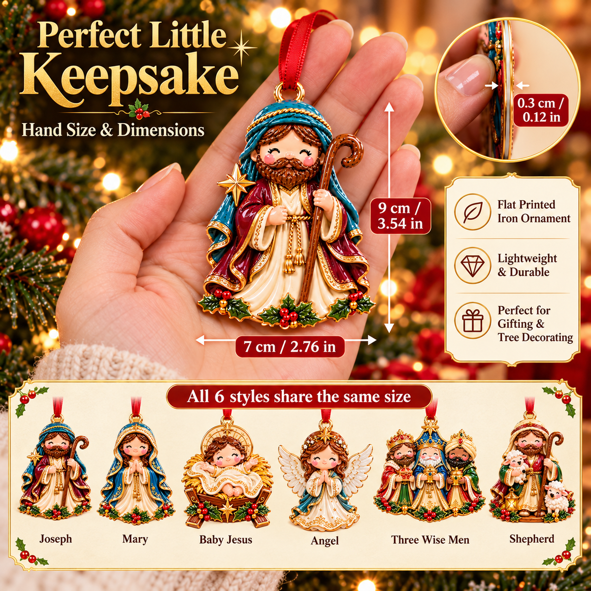 π 50% OFF Today! π Nativity Characters Christmas Ornaments