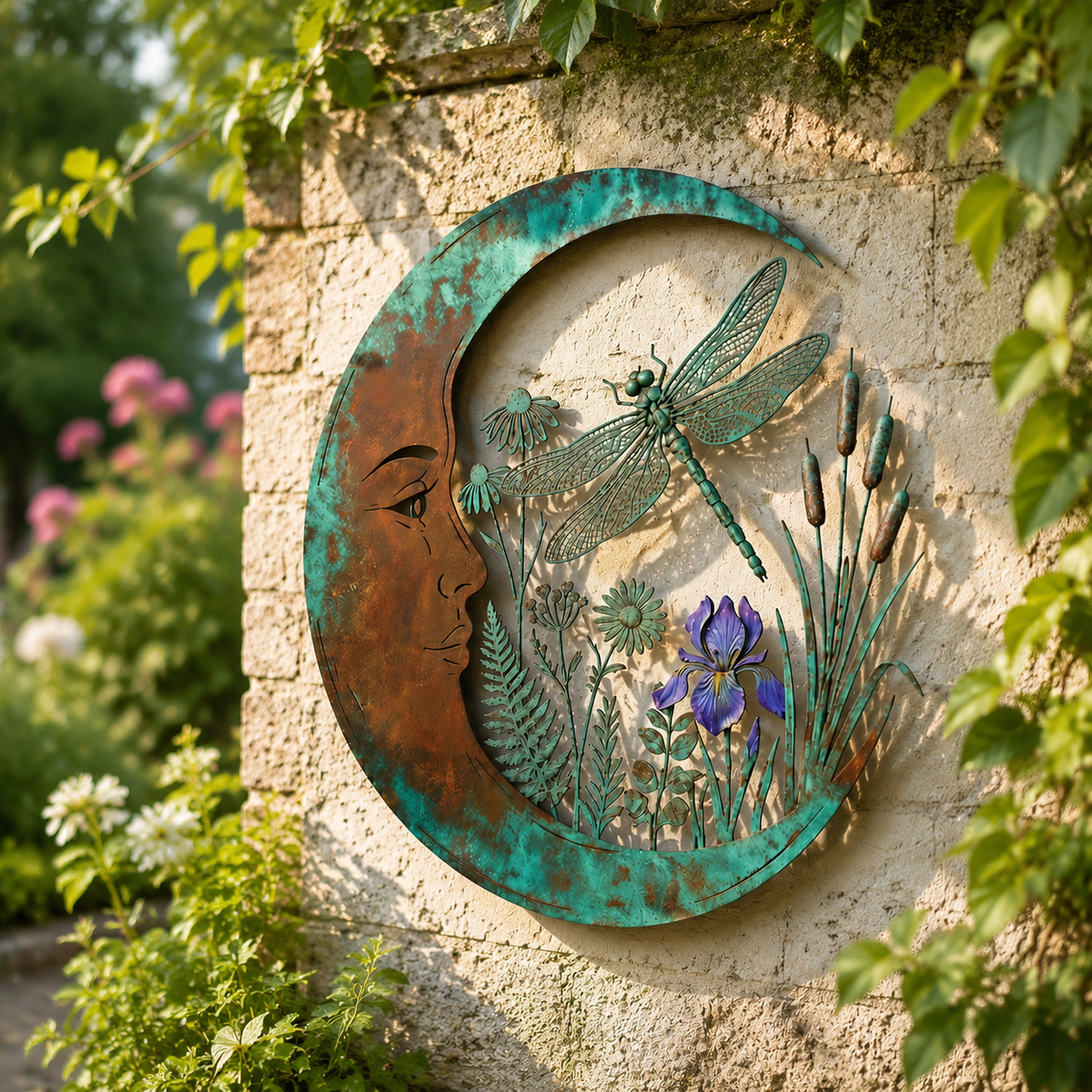 🎉🇺🇸 Limited Edition! 🔥Last 100pcs✨-🎄Dragonfly Moon Wall Decor