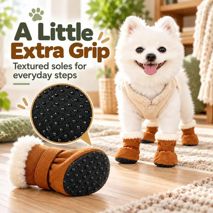 Soft Velvet Puppy Booties, Warm Non-Slip Paw Covers for Small Dogs 🐾