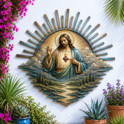 🎉🇺🇸 Limited Edition! 🔥 Only 100 sets available! ✝️ Jesus Metal Wall Art