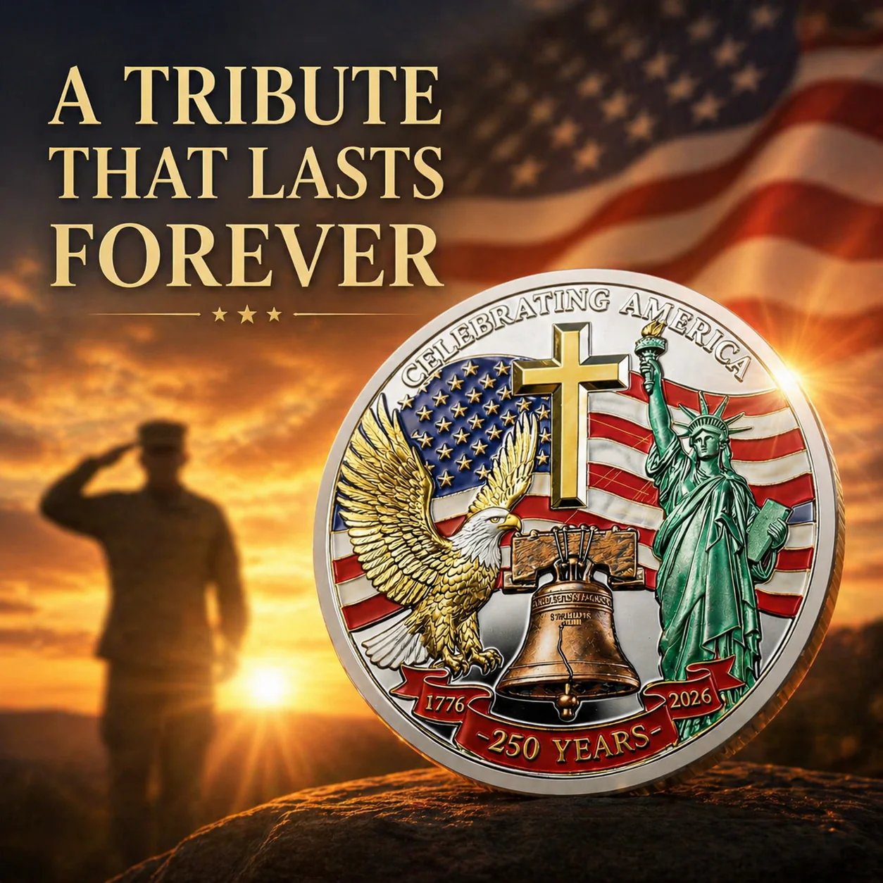 🎉🇺🇸 Limited Edition!🔥🔥United States 250th Anniversary Coin