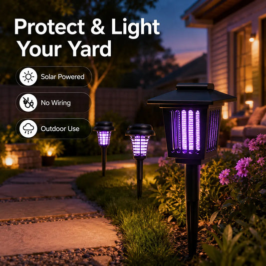 ☀️🦟 Solar Mosquito Zapper | 2-in-1 Bug Killer & Yard Light