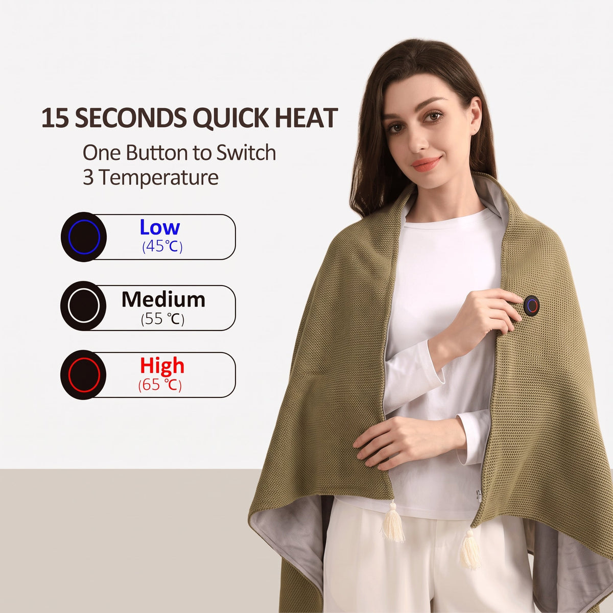 🔥 Christmas Sale — 50% OFF! ❄️ Stay Warm All Winter — Portable Electric Heated Blanket Shawl
