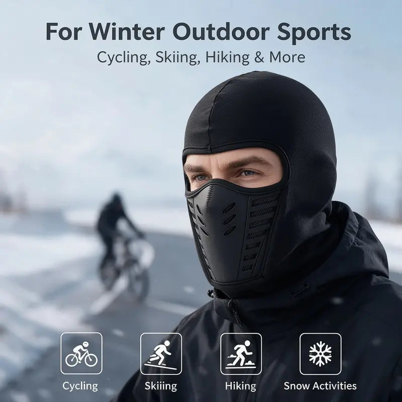 Unisex Fleece Full Face Balaclava Ski Mask - Windproof, Anti-Haze, Soft Sports & Outdoor Hat 🧣