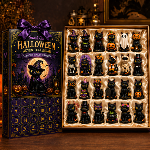 24-Day Christmas Advent Calendar – Halloween Black Cat Ornament