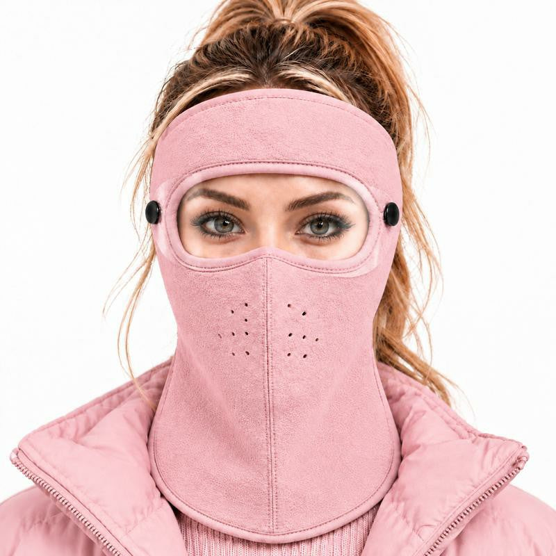 ✨Winter Face Mask with Detachable Goggles, Windproof Thermal Fleece Lined Full Face Cover 🥽