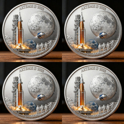 🎉🇺🇸 Limited Edition! 🔥🌕 Artemis II Lunar Mission Commemorative Coin