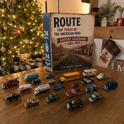 🎉🇺🇸 Limited Edition! 🔥🎁✨ Route 66 Centennial Advent Calendar – 24 Days of American Road Legends | 1926–2026 Collector’s Edition