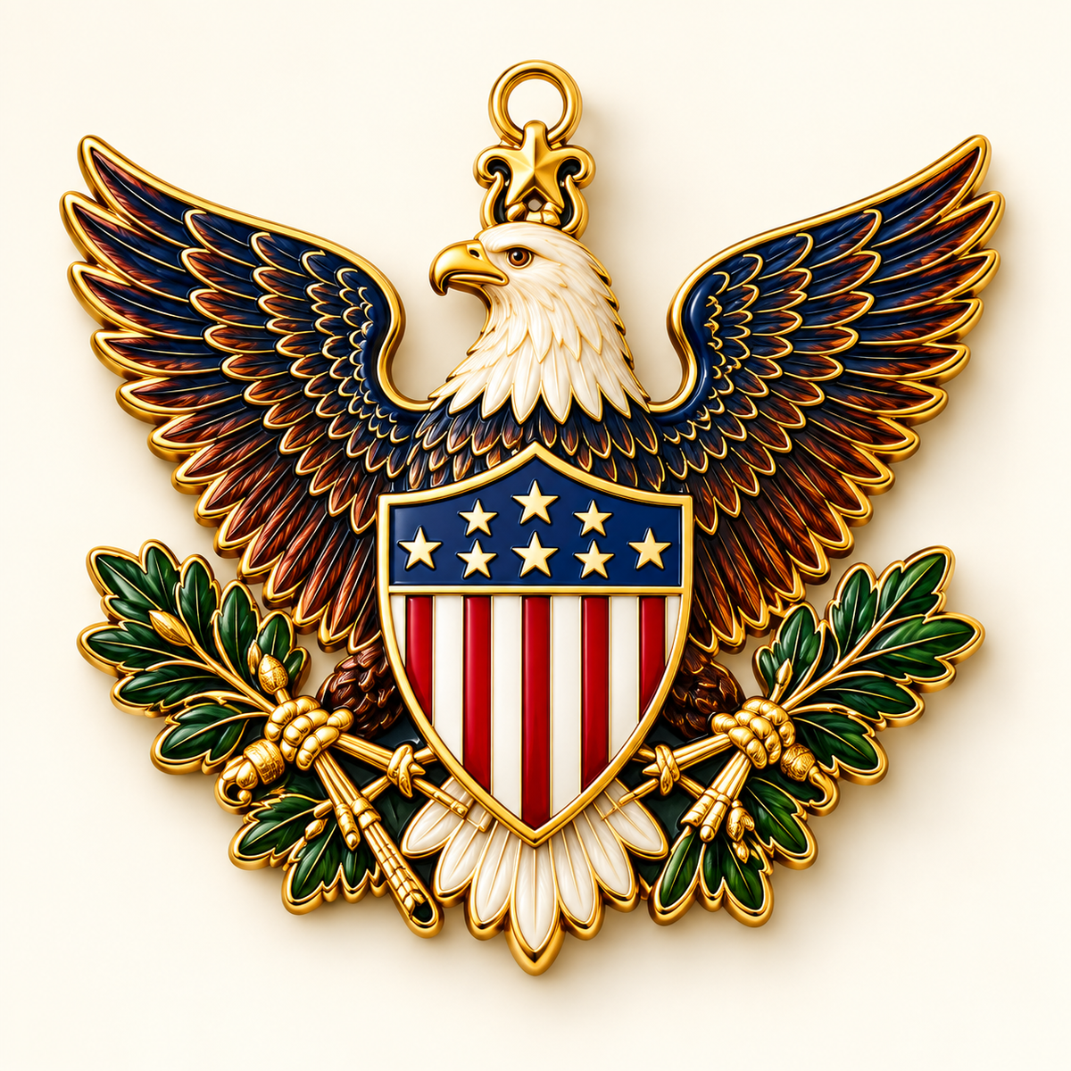 🎉🇺🇸 Limited Edition! 🔥American Eagle Heritage Christmas Ornament Collection