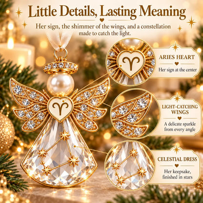 👼 Christmas Zodiac Guardian Angel Keepsake | 12 Signs with Jewel-Toned Designs & Meaningful Gift Cards ✨
