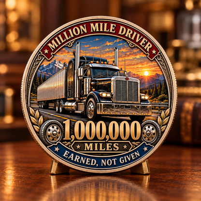 🚛 Truck Driver Mileage Milestone Commemorative Challenge Coin Collection