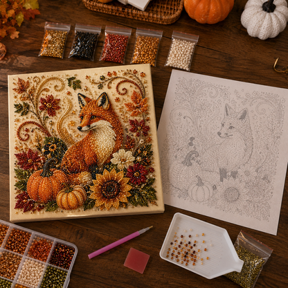 🔥 Last Day 49% OFF - 🍂💎 Autumn Pearl Painting Kit – Relaxing DIY Craft to Create Sparkling Fall Artwork 🖌️
