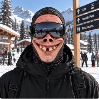 Funny Realistic Face Ski Mask – Hilarious Winter Party Gear for Outdoor Groups
