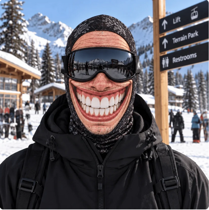 Funny Realistic Face Ski Mask – Hilarious Winter Party Gear for Outdoor Groups