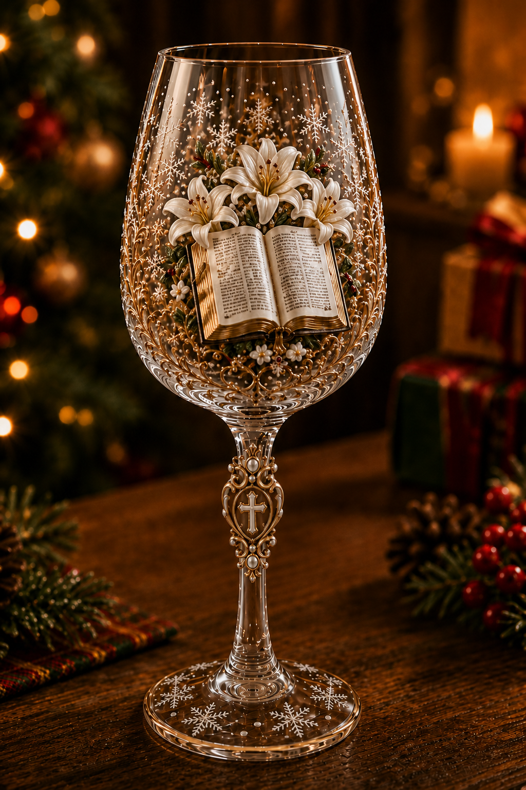 🎉🇺🇸 Limited Edition! 🔥 Only 100 sets available!  ✝️Faith & Grace 3D Christian Wine Glass Set – Meaningful Faith Gift✨🎁