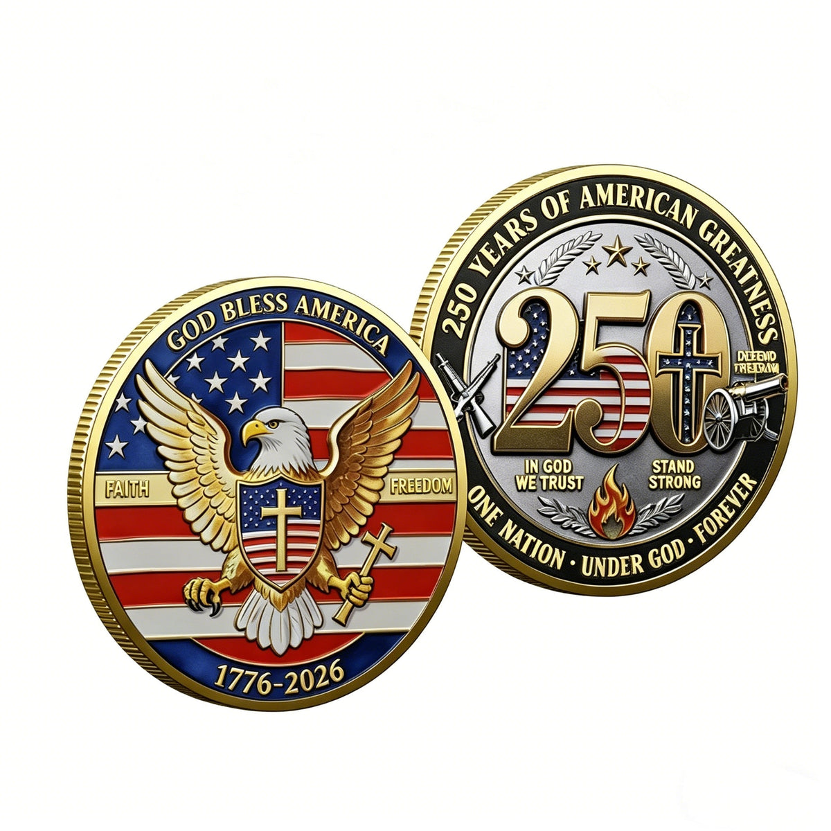 🎉🇺🇸 Limited Edition! 🔥🎁9PCS USA 250th Anniversary Commemorative Coin Gift Set