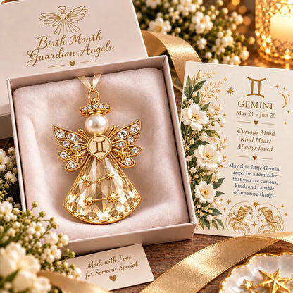 👼 Christmas Zodiac Guardian Angel Keepsake | 12 Signs with Jewel-Toned Designs & Meaningful Gift Cards ✨