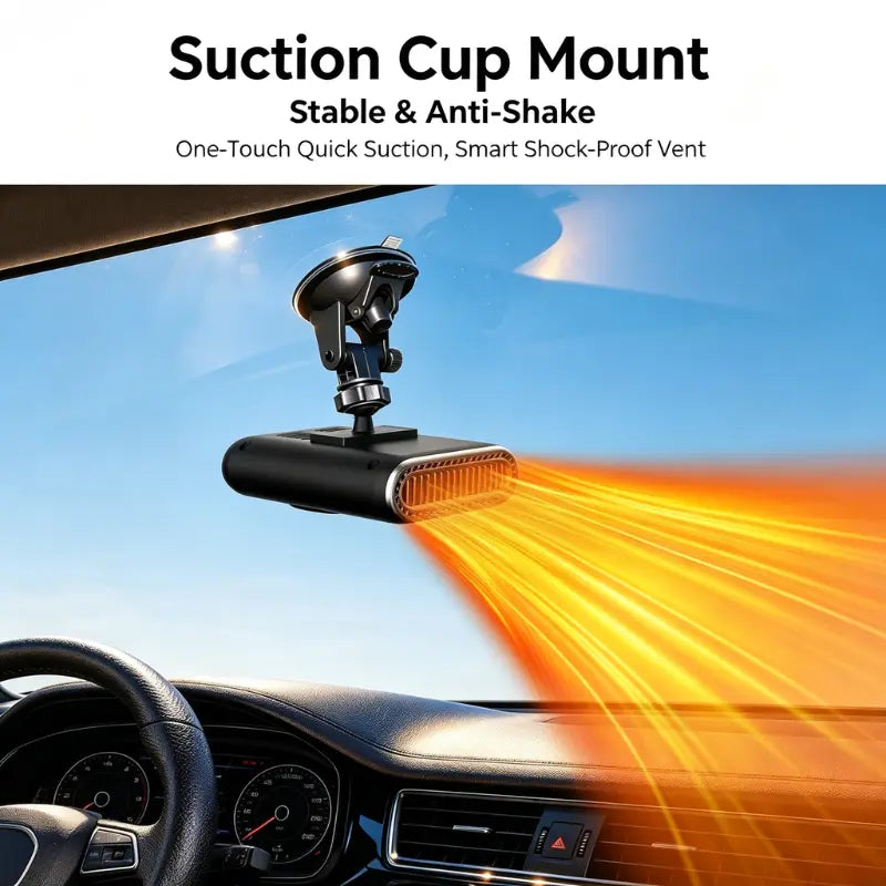 12V Portable Car Heater - 12v Power, Adjustable Defogging Windshield Demister 🚗