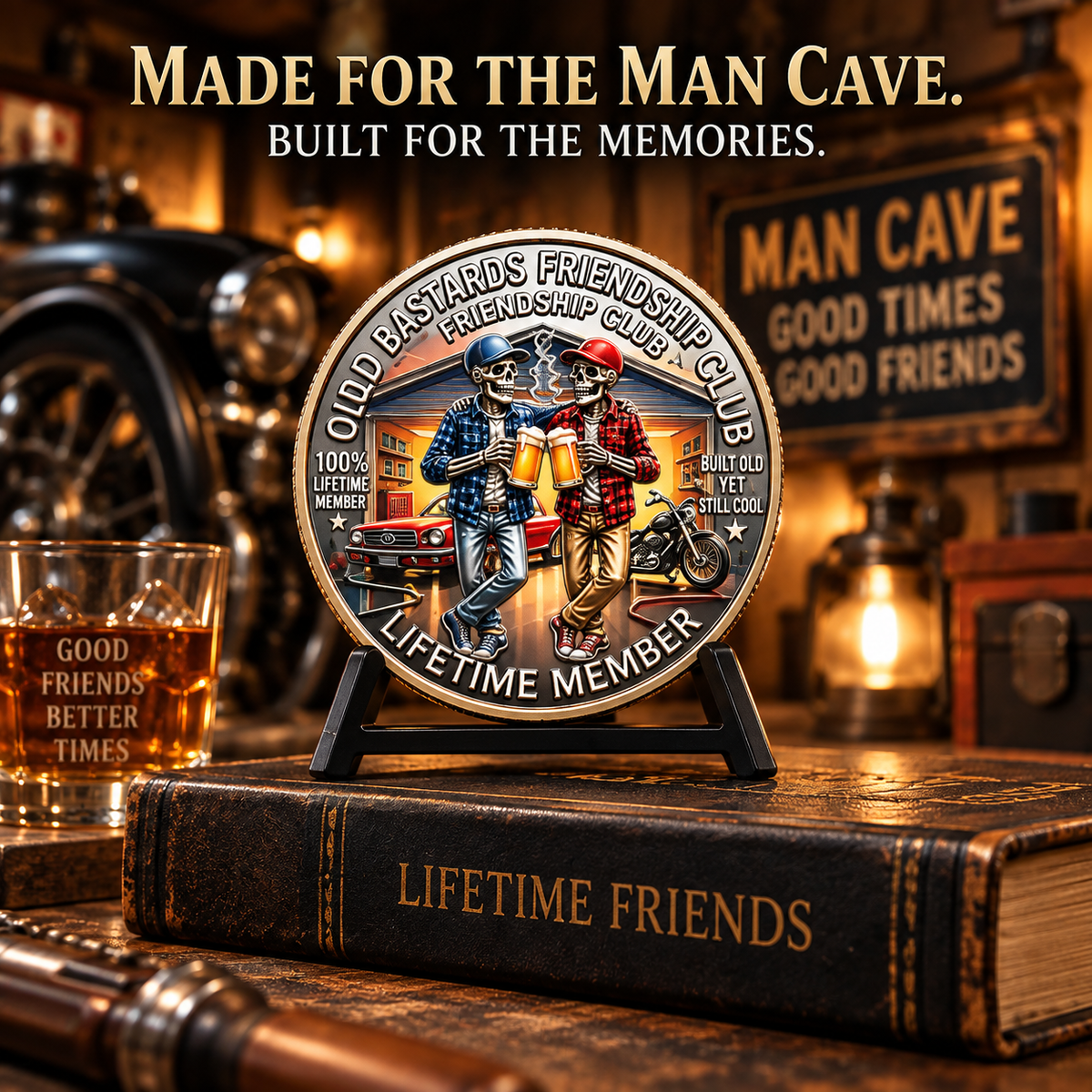 Old Bastards Friendship Club 2026 Coin – Funny Keepsake for Best Friends