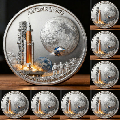 🎉🇺🇸 Limited Edition! 🔥🌕 Artemis II Lunar Mission Commemorative Coin
