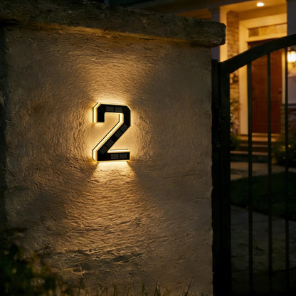 Never Miss a Delivery Again – Solar LED House Numbers (Waterproof & Auto-Illuminated at Night)