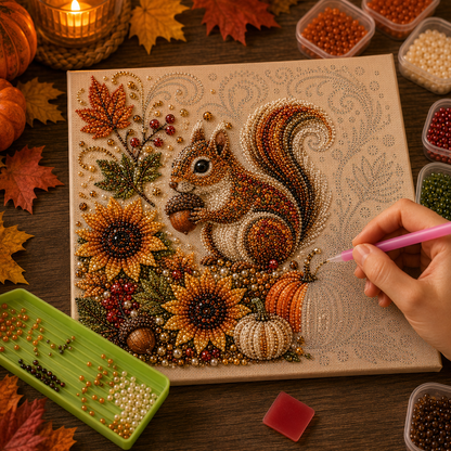 🔥 Last Day 49% OFF - 🍂💎 Autumn Pearl Painting Kit – Relaxing DIY Craft to Create Sparkling Fall Artwork 🖌️