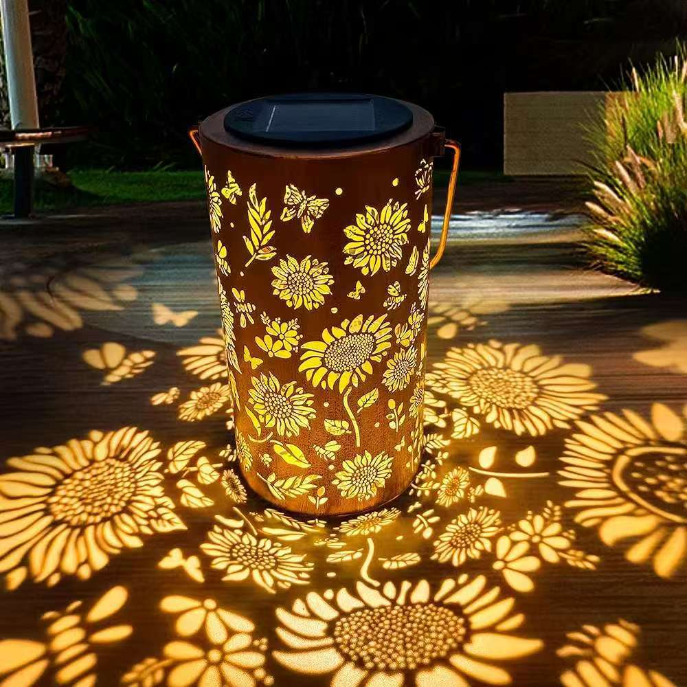 🔥Colorful Sunflower Glow Solar Garden Lantern