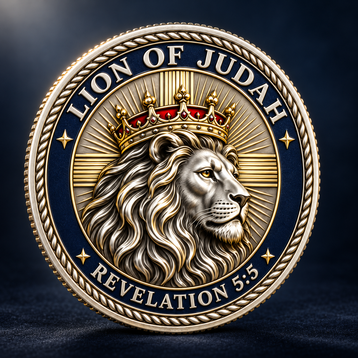 🎉🇺🇸 Limited Edition!🔥🔥Lion of Judah – He Has Overcome Faith Commemorative Coin