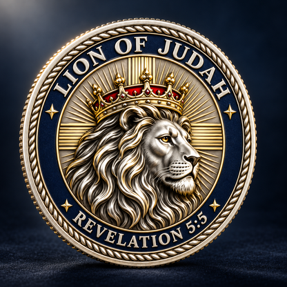 🎉🇺🇸 Limited Edition!🔥🔥Lion of Judah – He Has Overcome Faith Commemorative Coin