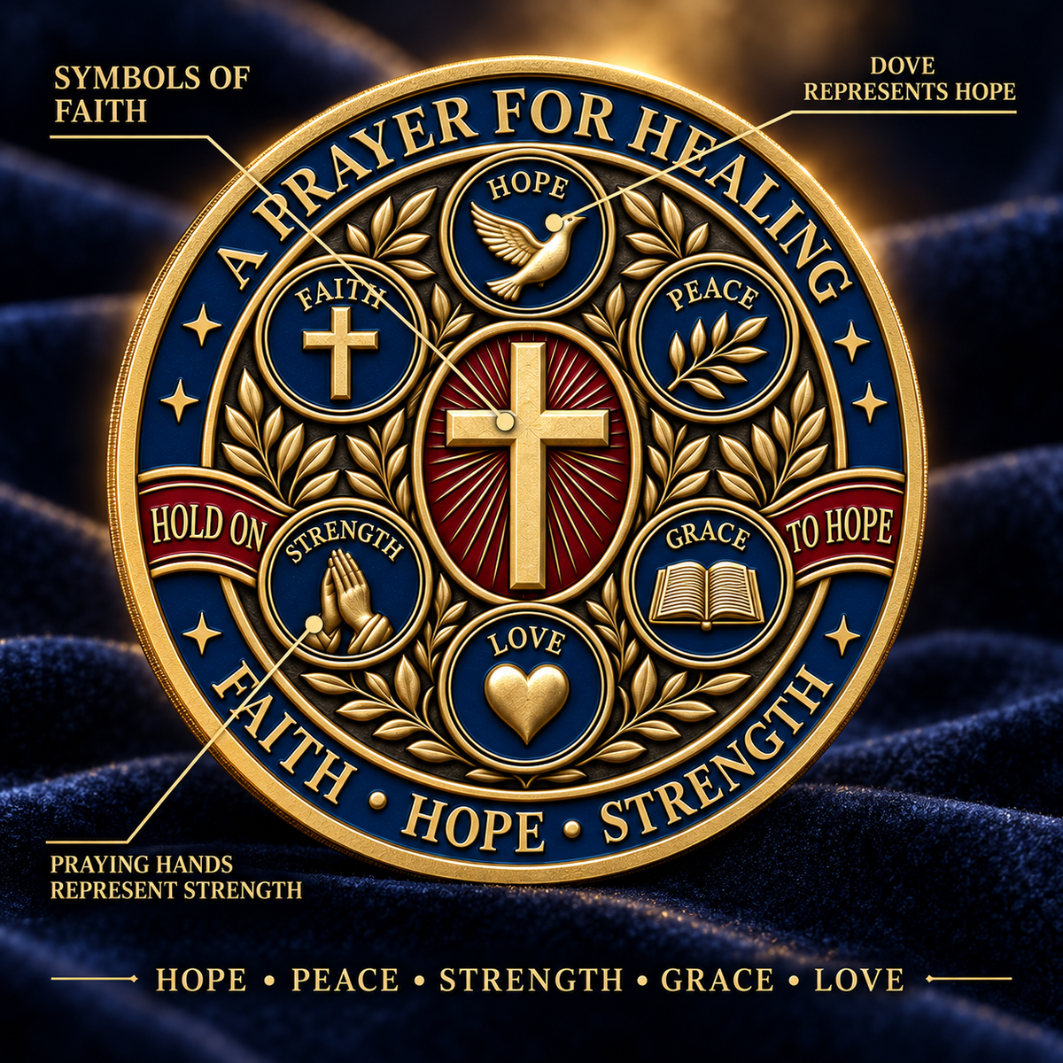 🎉🇺🇸 Limited Edition! 🔥Healing & Hope Faith Commemorative Coin