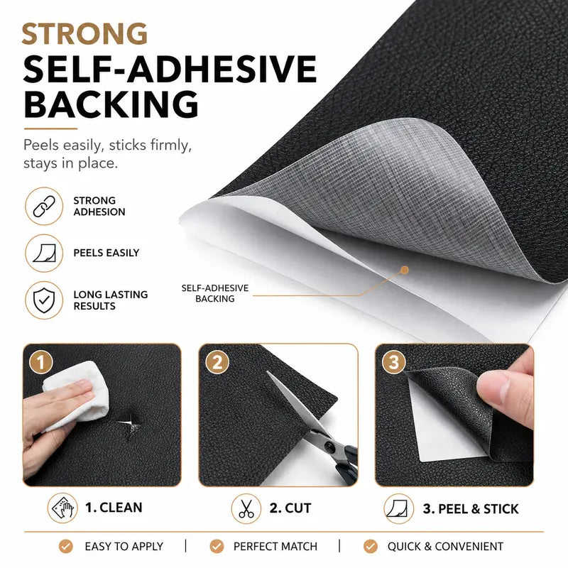20*54 Inch Self-Adhesive Leather Sticker Patch Cuttable Sofa Repair ✨