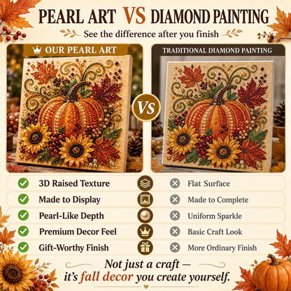 🔥 Last Day 49% OFF - 🍂💎 Autumn Pearl Painting Kit – Relaxing DIY Craft to Create Sparkling Fall Artwork 🖌️