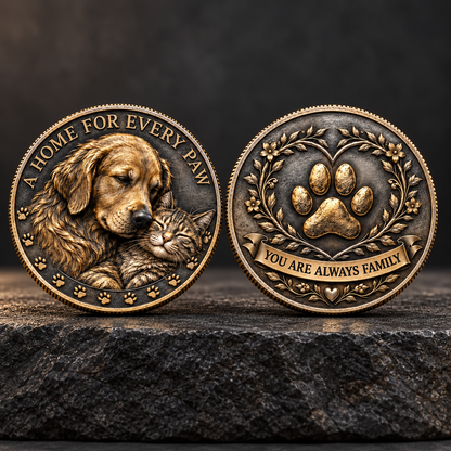 🎉🇺🇸 Limited Edition! 🔥A Home for Every Paw Commemorative Coin