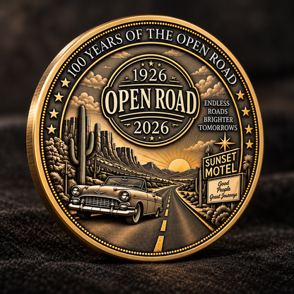🎉🇺🇸 Limited Edition!🔥🔥Open Road 1926–2026 Commemorative Coin