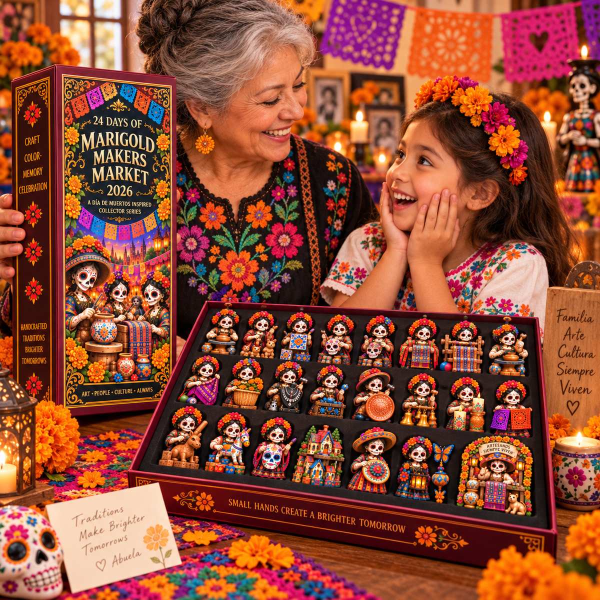 🔥24 Days of Handcrafted Tradition — Día de Muertos Marigold Makers Market Advent Calendar 2026