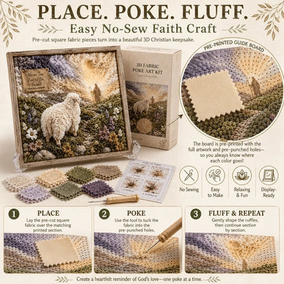 🔥HOT SALE🔥 Last Day 49% OFF - ✝️3D Christian Fabric Poke Art Kit
