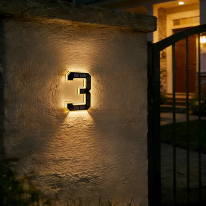 Never Miss a Delivery Again – Solar LED House Numbers (Waterproof & Auto-Illuminated at Night)