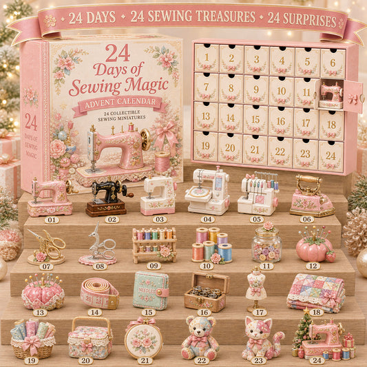 🎉🇺🇸 Limited Edition! 🔥 Only 250 Available! 🌟24 Days of Sewing Magic Advent Calendar – Christmas Countdown Gift for Sewing Lovers