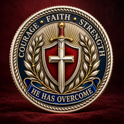 🎉🇺🇸 Limited Edition!🔥🔥Lion of Judah – He Has Overcome Faith Commemorative Coin