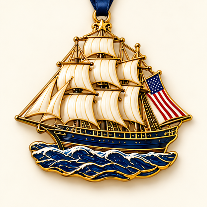 🎉🇺🇸 Limited Edition! 🔥American Eagle Heritage Christmas Ornament Collection