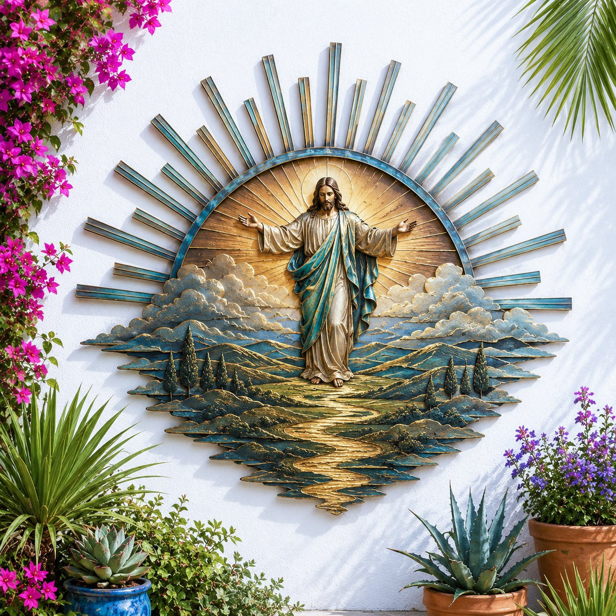 🎉🇺🇸 Limited Edition! 🔥 Only 100 sets available! ✝️ Jesus Metal Wall Art