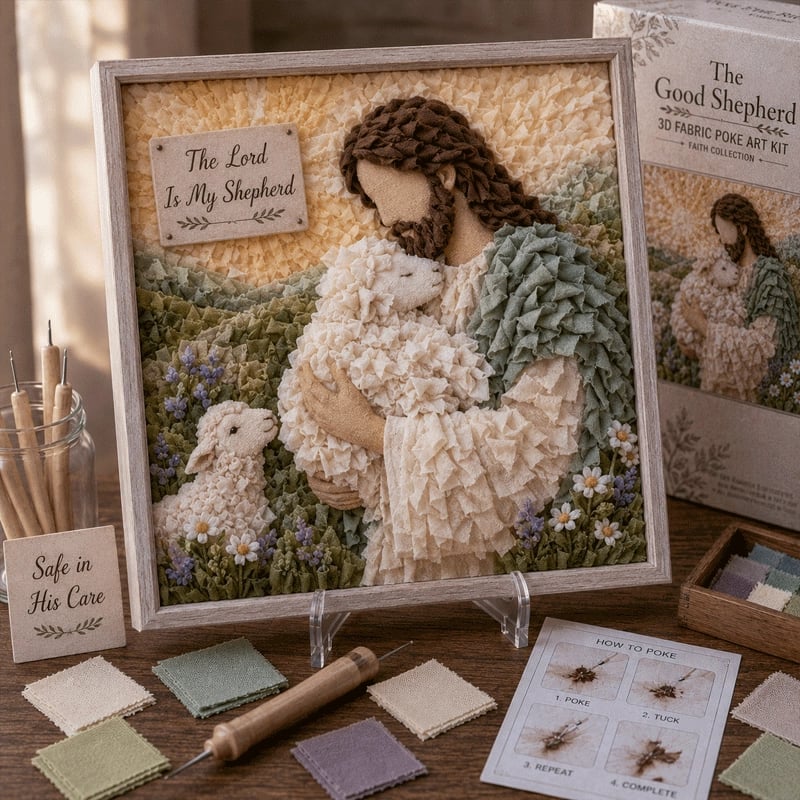 🔥HOT SALE🔥 Last Day 49% OFF - ✝️3D Christian Fabric Poke Art Kit