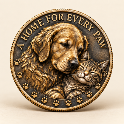 🎉🇺🇸 Limited Edition! 🔥A Home for Every Paw Commemorative Coin