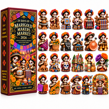 🔥24 Days of Handcrafted Tradition — Día de Muertos Marigold Makers Market Advent Calendar 2026